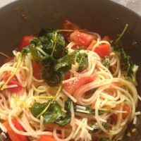 Kale + Tomato Spaghetti